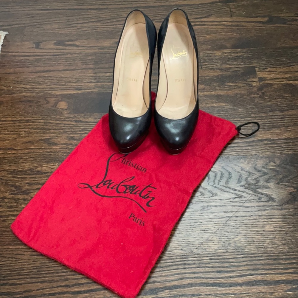 Christian Louboutin Black Bianca Platform Heels